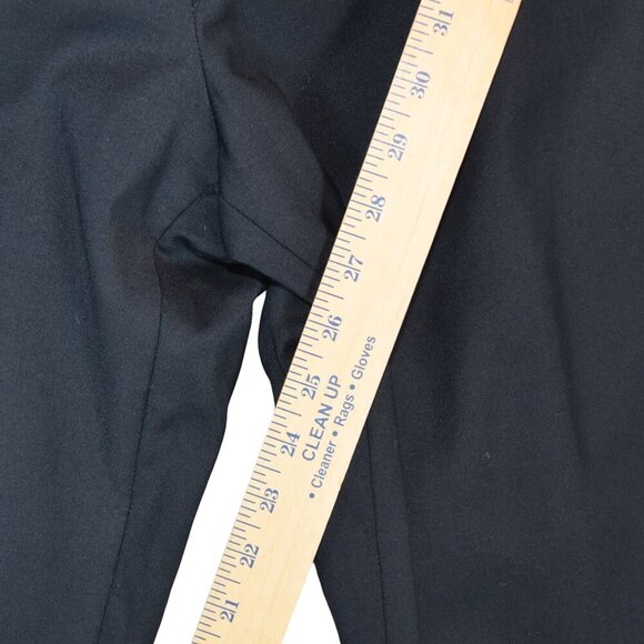 Express Men’s Black 100% Wool Dress Pants W36 L30 Flat Front Classic Trousers - Picture 5 of 7